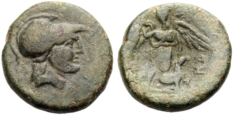 SIZILIEN. SYRAKUS. Hieron II., 275-215 v. Chr. 
Bronze, nach 212 v. Chr. Kopf d...