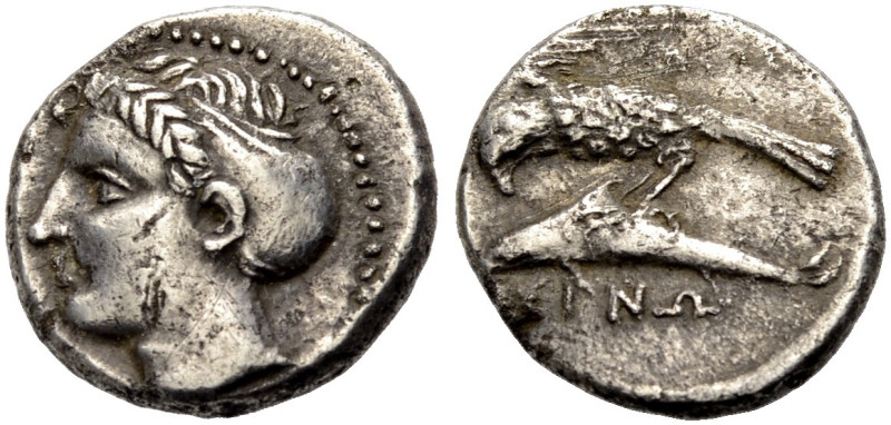 PAPHLAGONIEN. SINOPE. 
Drachme, 330-300 v. Chr. Nymphenkopf mit Ampyx und Sphen...