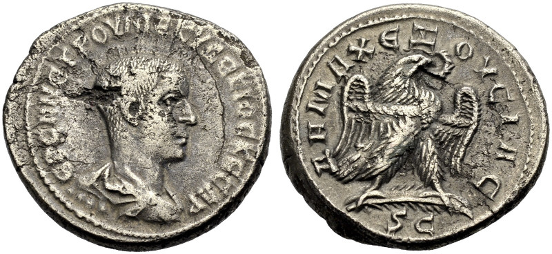 SYRIEN. ANTIOCHIA AM ORONTES. Herennius Etruscus, 251. 
Billon Tetradrachmon, 2...