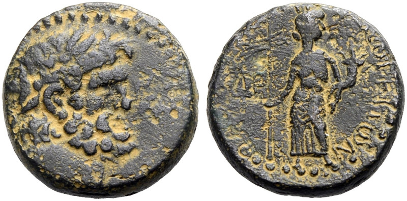 PHÖNIZIEN. DORA. Nero, 54-68. 
Bronze, 66/67. Kopf des Doros mit L. n. r. Rv. T...