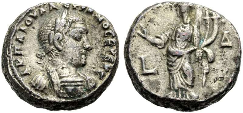 ÄGYPTEN. ALEXANDRIA. Valerianus I., 253-260. 
Tetradrachmon, Billon, Jahr 4. 25...