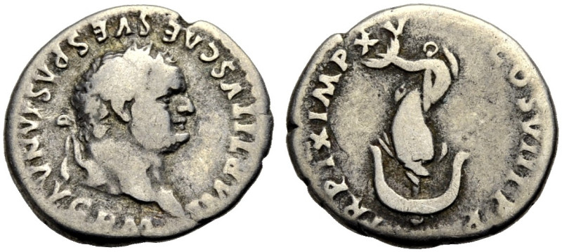 KAISERZEIT. Titus, 79-81. 
Denar 81 Büste mit L. n. r. IMP TITVS CAES VESPASIAN...
