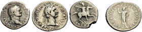 KAISERZEIT. Domitianus, 81-96. 
Denar, 77-78 Büste mit L. n. r. CAESAR AVG F DOMITIANVS. Rv. COS V. Reiter n. r. 2,90 g., 18 mm. II, 242; RIC II²/1,1...