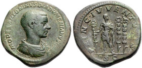 KAISERZEIT. Diadumenianus Caesar, 217-218. 
Sesterz, M OPEL ANTONINVS DIADVMENIANVS CAES Drap., gep. Büste n.r. Rv. PRINC I-VVENTVTIS / SC Diadumenia...
