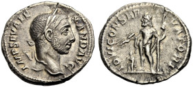 KAISERZEIT. Severus Alexander, 222-235. 
Denar, 228-231 Kopf mit L. n. r. IMP SEV ALE-XAND AVG Rv. IOVI CONSER - VATORI Iuppiter n.l. stehend, Zepter...