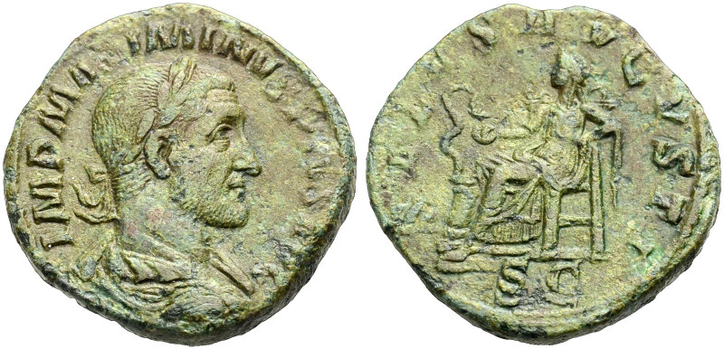 KAISERZEIT. Maximinus I. Thrax, 235-238. 
Sesterz, 235-236. Drap., gep. Büste m...