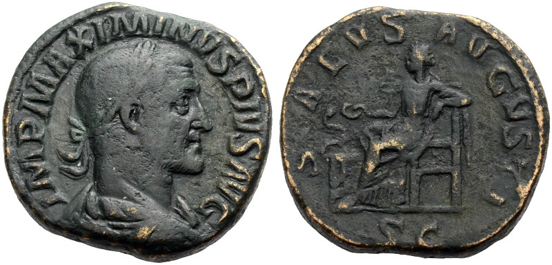 KAISERZEIT. Maximinus I. Thrax, 235-238.
Sesterz, 236 Drap., gep. Büste mit L. ...