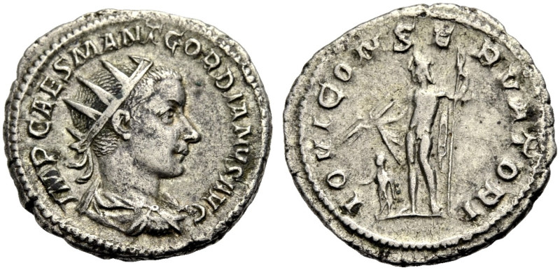 KAISERZEIT. Gordianus III., 238-244. 
Antoninian, 238-239 Drap., gep. Büste mit...