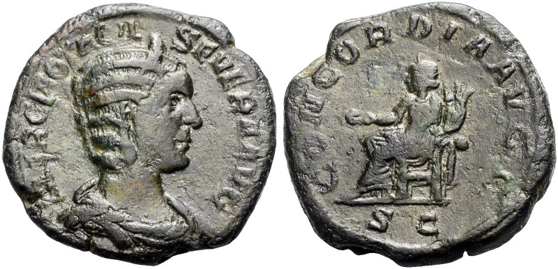 KAISERZEIT. Otacilia Severa, 244-249, Gattin Philippus I. 
Sesterz. Drap. Büste...