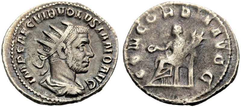 KAISERZEIT. Volusianus, 251-253. 
Antoninian. Drap., gep. Büste mit Strkr. n.r....