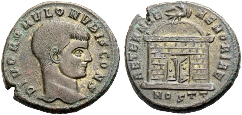 KAISERZEIT. Romulus, Sohn des Maxentius. 
Nummus, postum, 310-312. Ostia. DIVO ...