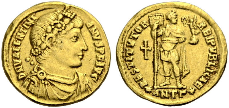 KAISERZEIT. Valentinianus I., 364-375. 
Solidus, 364-367 Antiochia. Drap. Büste...