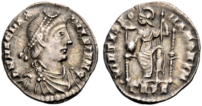 KAISERZEIT. Magnus Maximus, 383-388. 
Siliqua, Trier. Drap., gep. Büste mit Per...