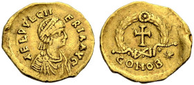 KAISERZEIT. Aelia Pulcheria, Schwester des Theodosius II. 414-453. 
AV Tremissis, 414-453. Konstantinopel. Drap. Büste mit Perlenhaube n. r. AEL PVLC...