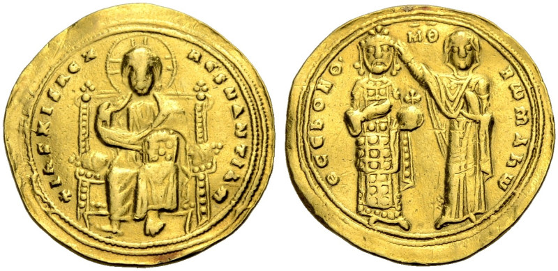 Romanos III. Argyros, 1028-1034. 
Histamenon, ca. 1028. Christus frontal throne...