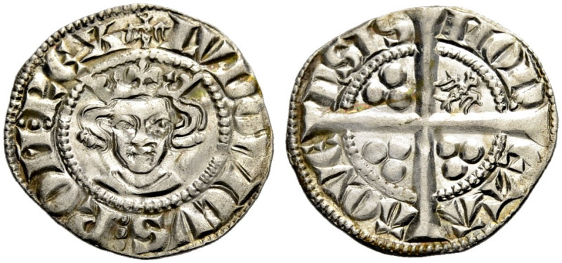 AACHEN, KÖNIGLICHE MÜNZSTÄTTE. LUDWIG IV., DER BAYER, 1314-1347. 
Sterling. Gek...