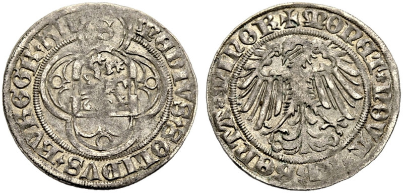 BRANDENBURG-FRANKEN, MARKGRAFSCHAFT. FRIEDRICH IV., 1495-1515. 
Halbschilling, ...