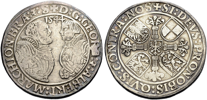 BRANDENBURG-FRANKEN, MARKGRAFSCHAFT. GEORG und ALBRECHT ALCIBIADES, 1536-1543. ...