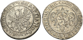 BRANDENBURG-BAYREUTH, MARKGRAFSCHAFT. CHRISTIAN, 1603-1655. 
Kipper 24 Kreuzer 1621, Hof. Adler; Mzz. Klingelbeutel am Beginn der Umschrift. Rv. Löwe...