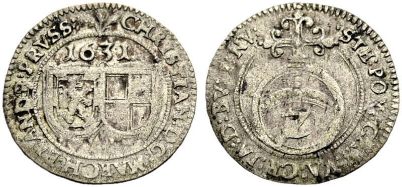 BRANDENBURG-BAYREUTH, MARKGRAFSCHAFT. CHRISTIAN, 1603-1655. 
2 Kreuzer 1631, Nü...