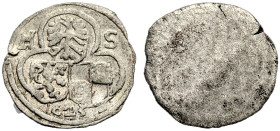 BRANDENBURG-BAYREUTH, MARKGRAFSCHAFT. CHRISTIAN, 1603-1655. 
Einseitiger Zweier 1623, Bayreuth. 3 Wappenschilde, oben Mmz. H-S, unten Jahreszahl 1623...