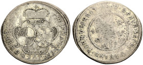 BRANDENBURG-BAYREUTH, MARKGRAFSCHAFT. CHRISTIAN ERNST, 1655-1712. 
1/12 Taler 1696, Bayreuth. Doppelwappen in gekrönter Kartusche, die Münzmeisterini...