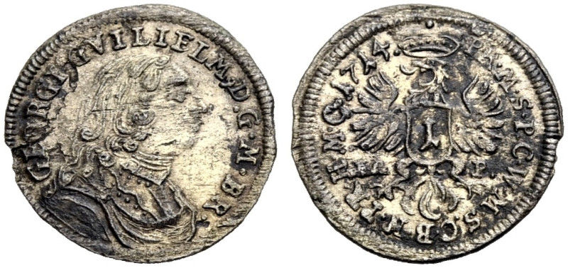 BRANDENBURG-BAYREUTH, MARKGRAFSCHAFT. GEORG WILHELM, 1712-1726. 
Kreuzer 1714, ...