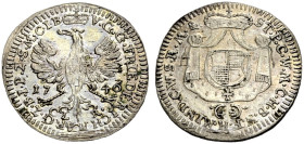 BRANDENBURG-BAYREUTH, MARKGRAFSCHAFT. FRIEDRICH, 1735-1763. 
1/48 Taler 1746. Gekrönter Adler. Rv. Gekrönter Wappenmantel. Schön 69, Slg. Wilm. 776, ...