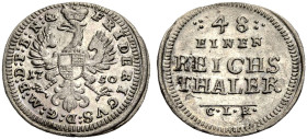 BRANDENBURG-BAYREUTH, MARKGRAFSCHAFT. FRIEDRICH, 1735-1763. 
1/48 Taler 1750. Gekrönter Adler. Rv. Wert. Schön 76, Slg. Wilm. 776, Slg. Grüber 3954....
