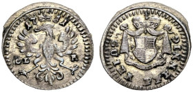 BRANDENBURG-BAYREUTH, MARKGRAFSCHAFT. FRIEDRICH, 1735-1763. 
Guter Pfennig 1751. Gekrönter Adler. Rv. Gekrönter Wappenmantel. Schön 77, Slg. Wilm. 78...