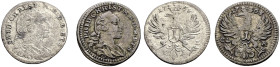 BRANDENBURG-BAYREUTH, MARKGRAFSCHAFT. FRIEDRICH CHRISTIAN, 1763-1769. 
Lot: Kreuzer 1765, 1768, Bayreuth. Büste r. Rv. Gekröter Adler. Slg. Wilm. - ,...