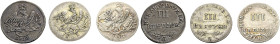BRANDENBURG-BAYREUTH, MARKGRAFSCHAFT. FRIEDRICH WILHELM III., 1797-1807. 
Lot: 3Kreuzer 1795 S, 1801 B, 1802 B. Gekrönter Adler auf Trophäen. Rv. Wer...