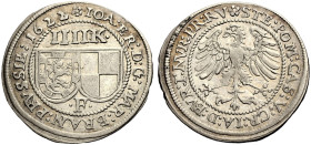 BRANDENBURG-ANSBACH, MARKGRAFSCHAFT. JOACHIM ERNST, 1603-1625. 
4 Kreuzer 1622, Fürth. Doppelwappen Burggrafschaft und Zollern, unten .F. Rv. Adler. ...
