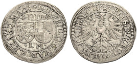 BRANDENBURG-ANSBACH, MARKGRAFSCHAFT. JOHANN FRIEDRICH, 1667-1686. 
4 Kreuzer 1683, Schwabach. Doppelwappen. Rv. Adler. Slg. Wilm. 915, Slg. Grüber 42...