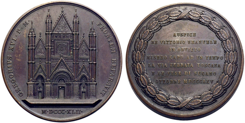 ITALIEN. CASA SAVOIA. VITTORIO EMANUELE II, Re d'Italia, 1861-1878. 
Bronzemeda...