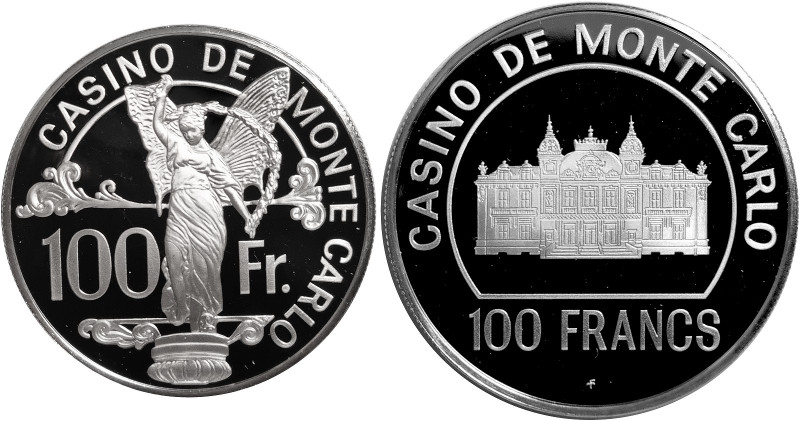 MONACO. RAINIER III, 1949-2005. 
Jeton zu 100 Francs o. J. (1979) des Casino vo...