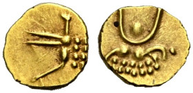 INDIEN. NIEDERLÄNDISCH INDIEN. COCHIN nach 1688. 
Fanam. Beiderseits Muster aus Punkten und Linien. 0,40 g. Fr. 1504.
Vorzüglich