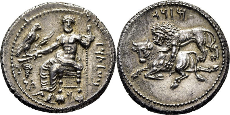 CILICIA-Satrapía de Mazaios. Estátera pérsica. 361-333 a.C. Baal de Tarsos semid...