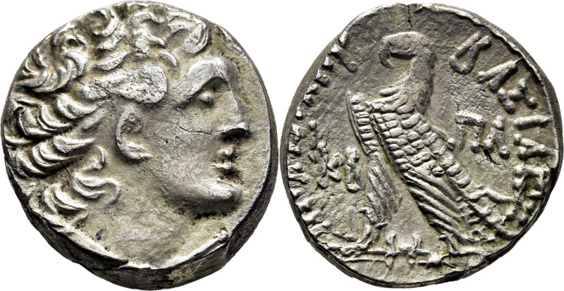 EGIPTO. Ptolomeo X. Tetradracma. 117-88 a.C. Busto diademado de Ptolomeo I a der...