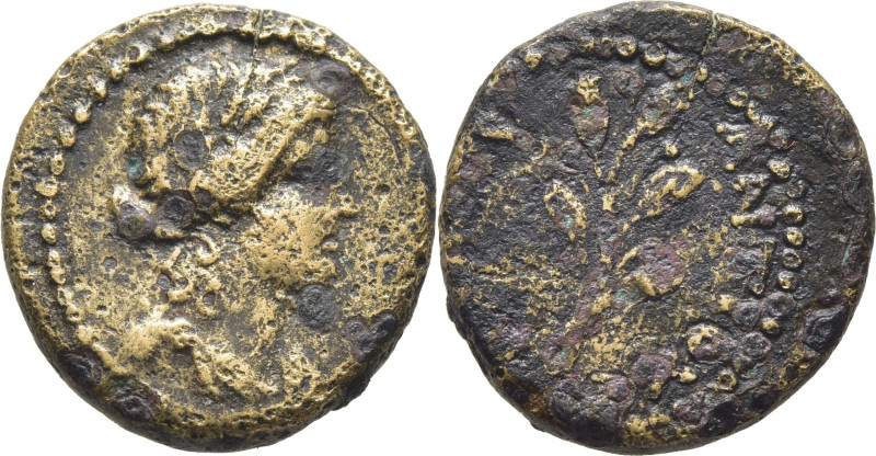 ANTIOQUÍA. AE 16. Cabeza femenina con tiara a derecha. Rama y la leyenda ΑΝΤΙΟΧΕ...