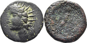ISLA DE CARIA-RODAS. Epikrates. AE 33. 31 a.C.-60 d.C. Pátina oscura
