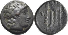 SELÉUCIDA IMPERIO. Antíoco I. AE 16. 281-261 a.C. Pátina oscura. Acuñación centrada