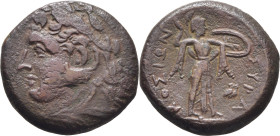 SICILIA-SIRACUSA. AE 21. 211-208 a.C. Acuñación centrada
