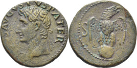 ROMA IMPERIO. Augusto. Dupondio. 16-22. Pátina marrón