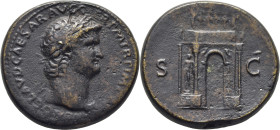 ROMA IMPERIO. Nerón. Sestercio. 66-68. Pátina marrón. Cierto atractivo