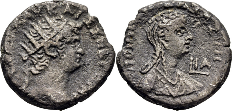 ROMA IMPERIO. Nerón. Egipto-Alejandría. Tetradracma. 64-65. Cabeza radiada de Ne...
