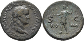 ROMA IMPERIO. Galba. Sestercio. 68-69. Pátina mmarrón verdosa