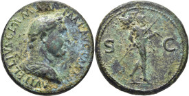 ROMA IMPERIO. Vitelio. Sestercio. 69. Llamativa pátina verde turquesa. Escaso