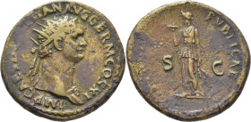 ROMA IMPERIO. Domiciano. Dupondio. 85. Pátina marrón