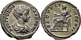 ROMA IMPERIO. Geta. Denario. 200-202. Mejor que EBC+. Precioso tono. Bellísima